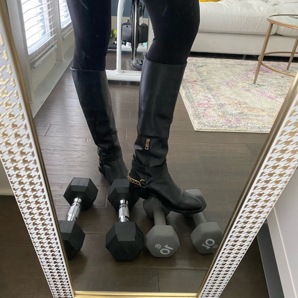 Alexander McQueen Tall Riding Boots black chain - Picture 3 of 13